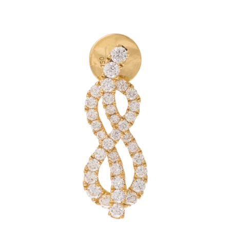 INFINITY KNOT EARRINGS 18KT / DIAMOND