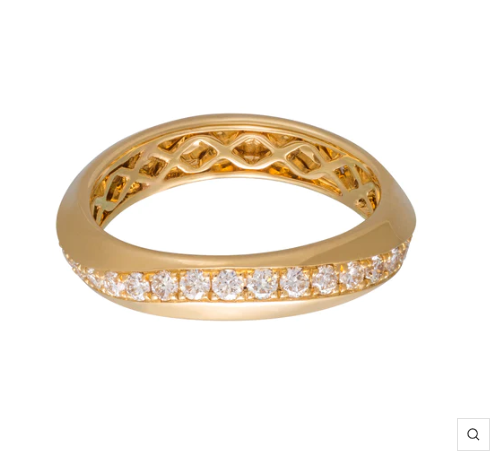MODEN WAVY STACKABLE RING 18KT / DIAMOND