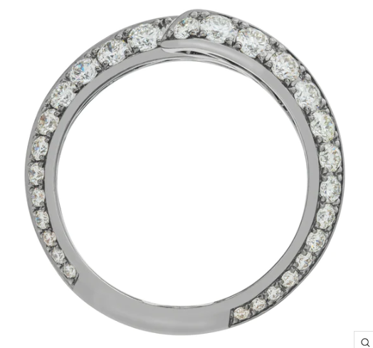 CRISS CROSS ARROW RING 18KT / DIAMOND / RHODIUM