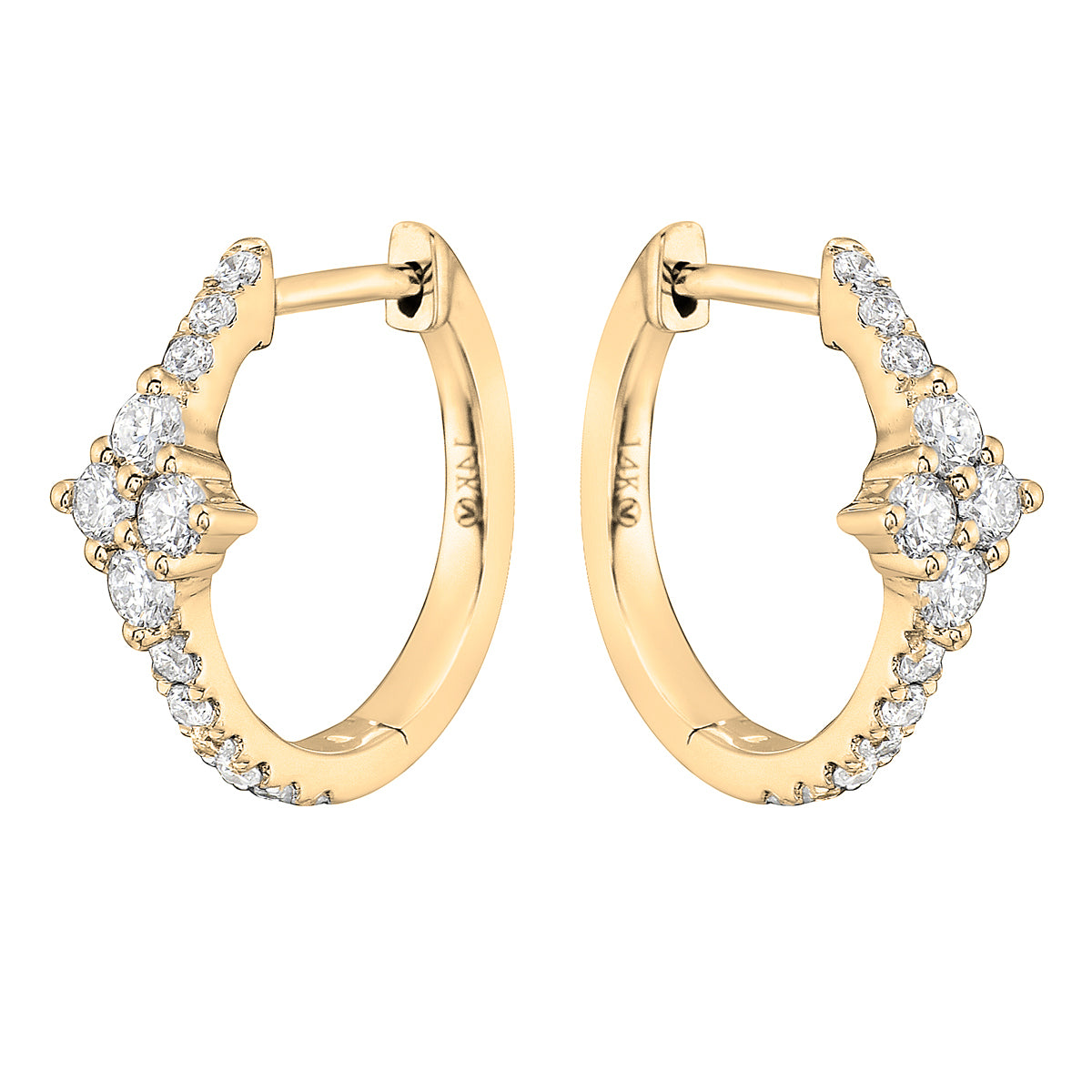 HOOP EARRINGS 14KT / DIAMOND