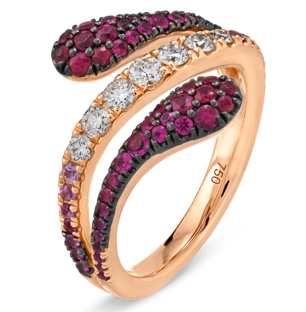 LOLLIPOP RING 18KT / DIAMOND / RUBY