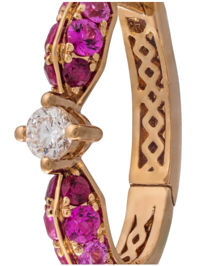 ELEGANT ARROW EARRINGS 18KT / DIAMOND / SAPPHIRE