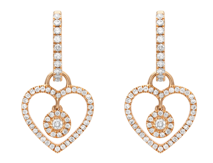 HEARTS EARRINGS 18KT / DIAMOND