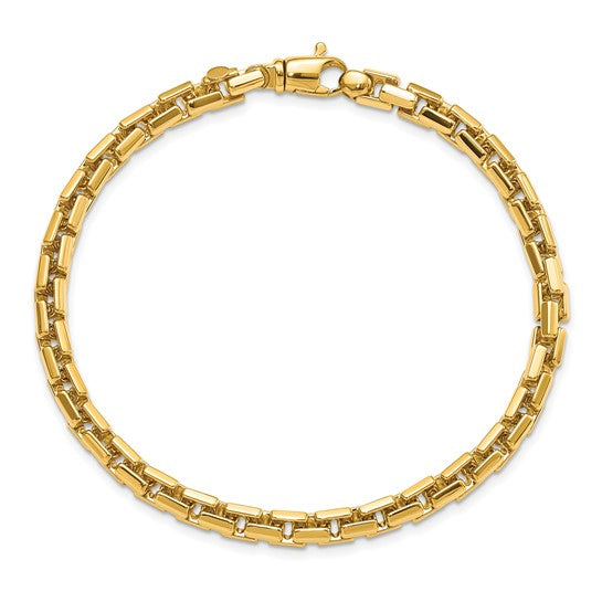 14k Yellow Gold Polished Chain Bracelet