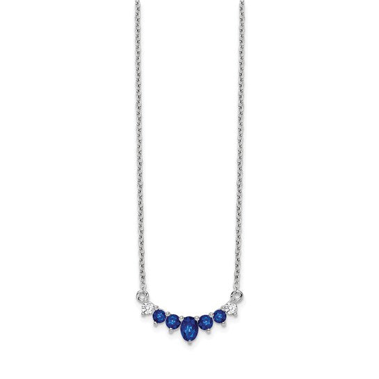 NECKLACE 14KT / DIAMOND / SAPPHIRE