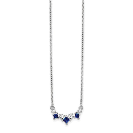 NECKLACE 14KT / DIAMOND / SAPPHIRE