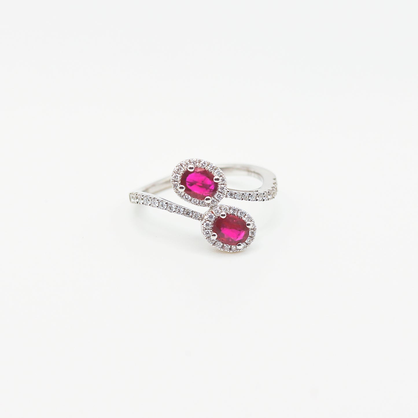 RUBY HANDSHAKE RING 14KT / DIAMOND / RUBY