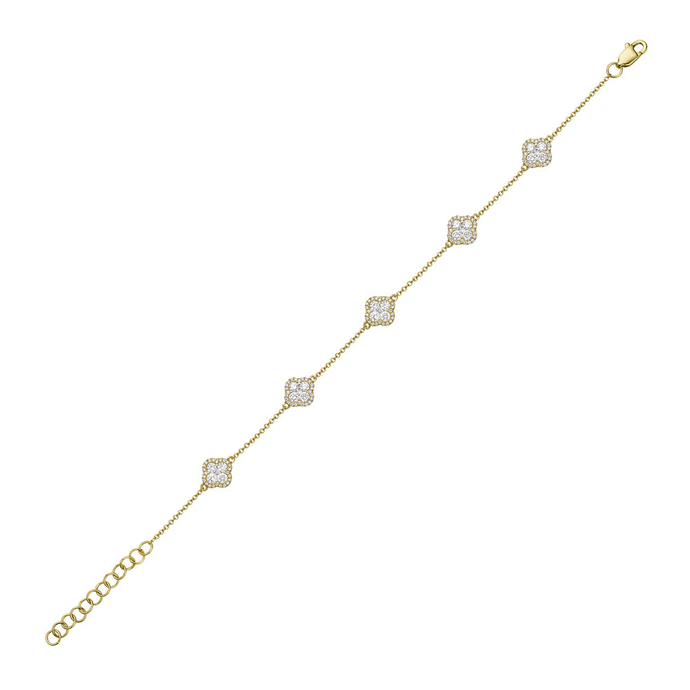BRACLET 14KY/GOLD/DIAMOND