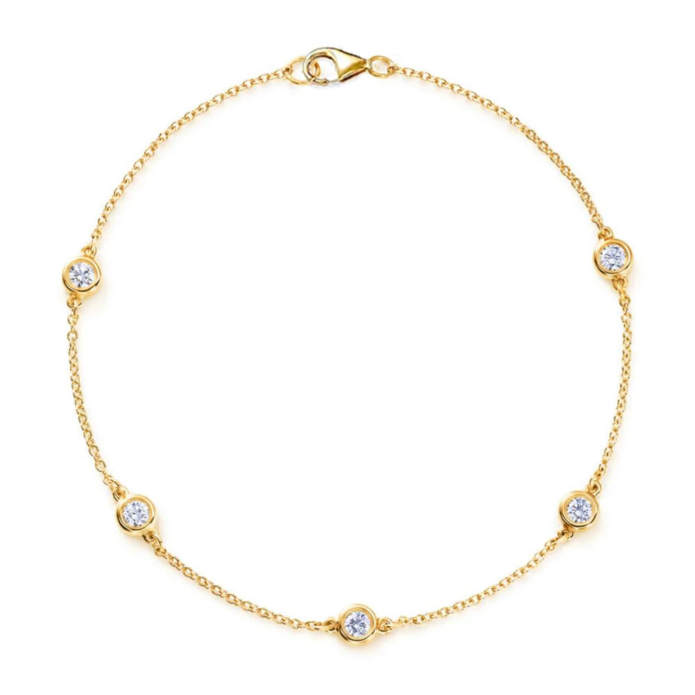 BRACLET 14KY/GOLD/DIAMOND