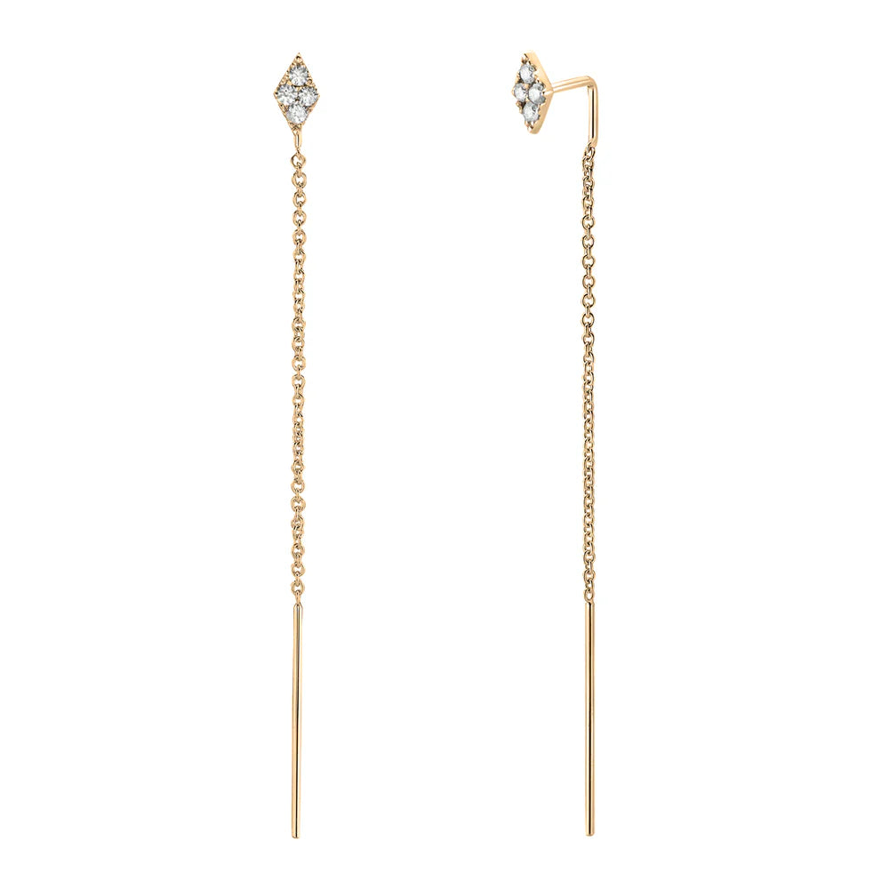 EARRINGS 14KY/DIAMOND/GOLD
