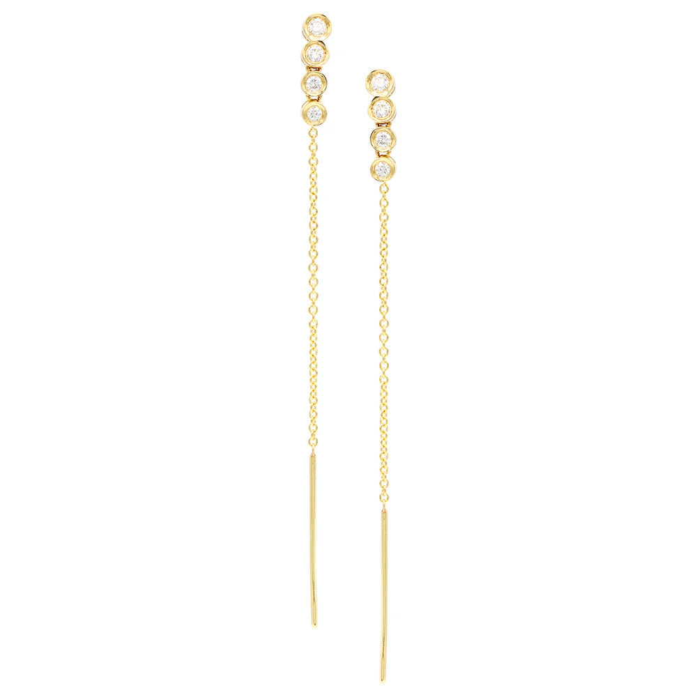 EARRINGS 14KY/DIAMOND/GOLD