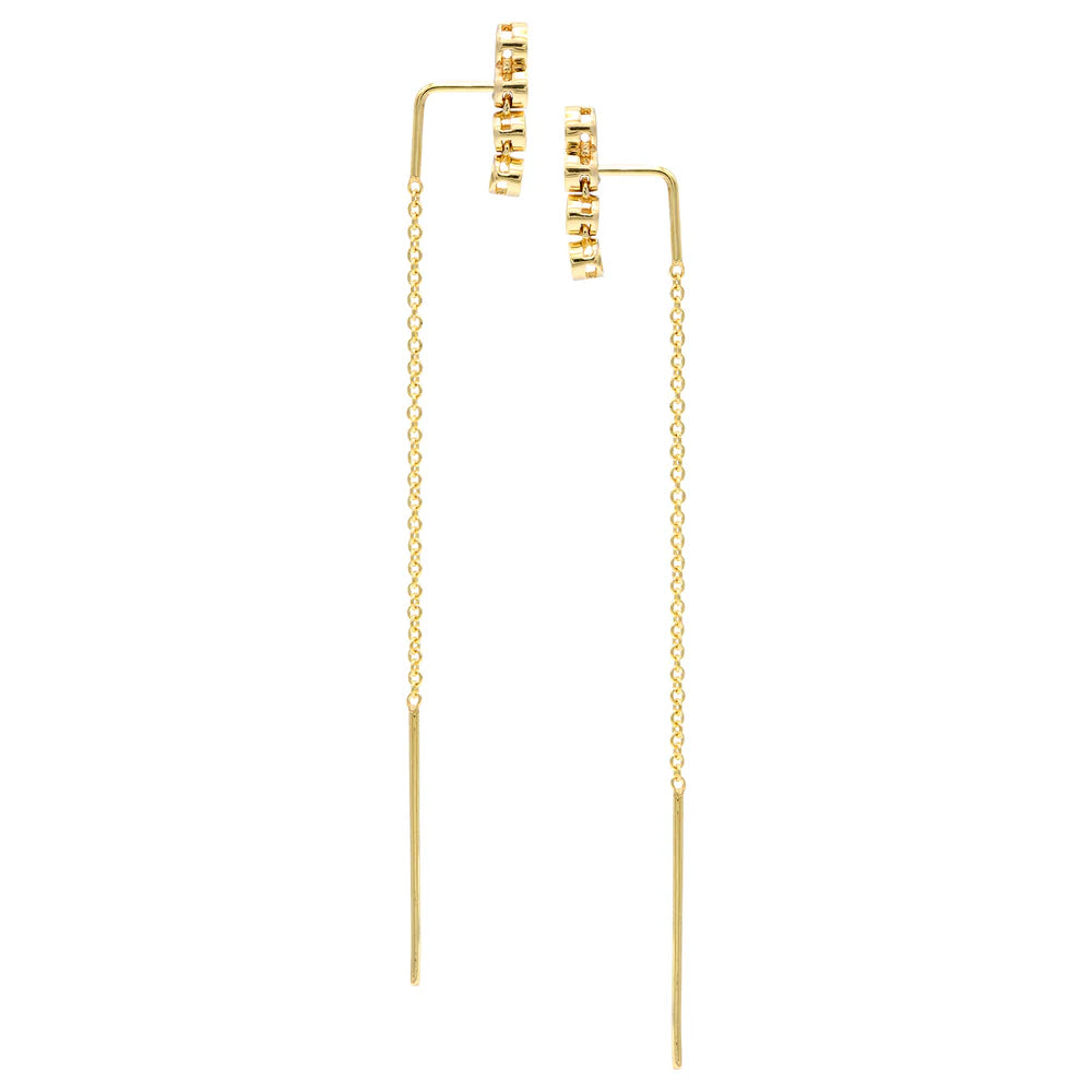 EARRINGS 14KY/DIAMOND/GOLD