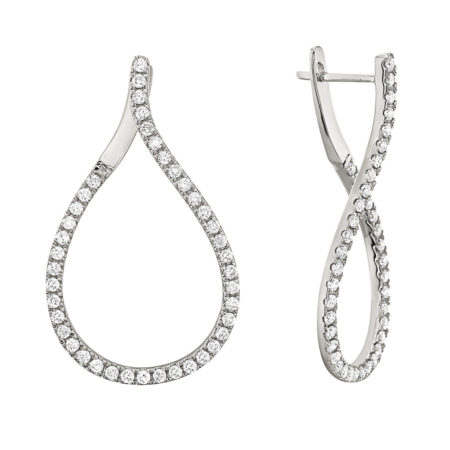 INFINITY EARRINGS 14KT / DIAMOND