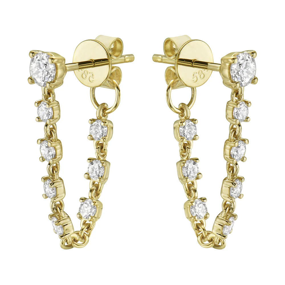 EARRINGS 14KY/DIAMOND/GOLD