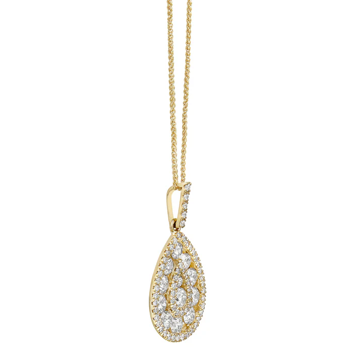 Pendant 14KY/1.3G 11RD-0.62CT 59RD-0.18CT