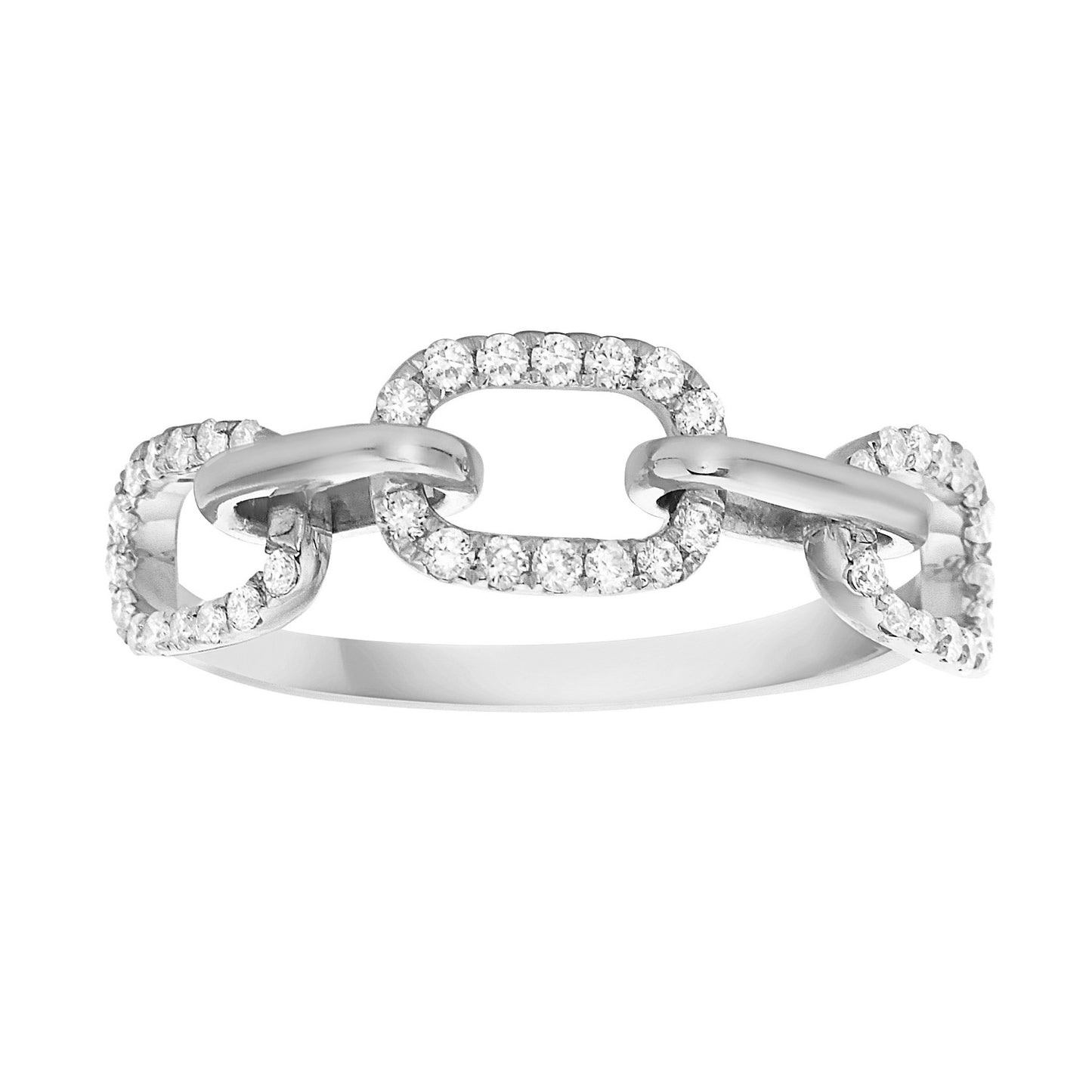 CHAIN LINK RING 14KT / DIAMOND