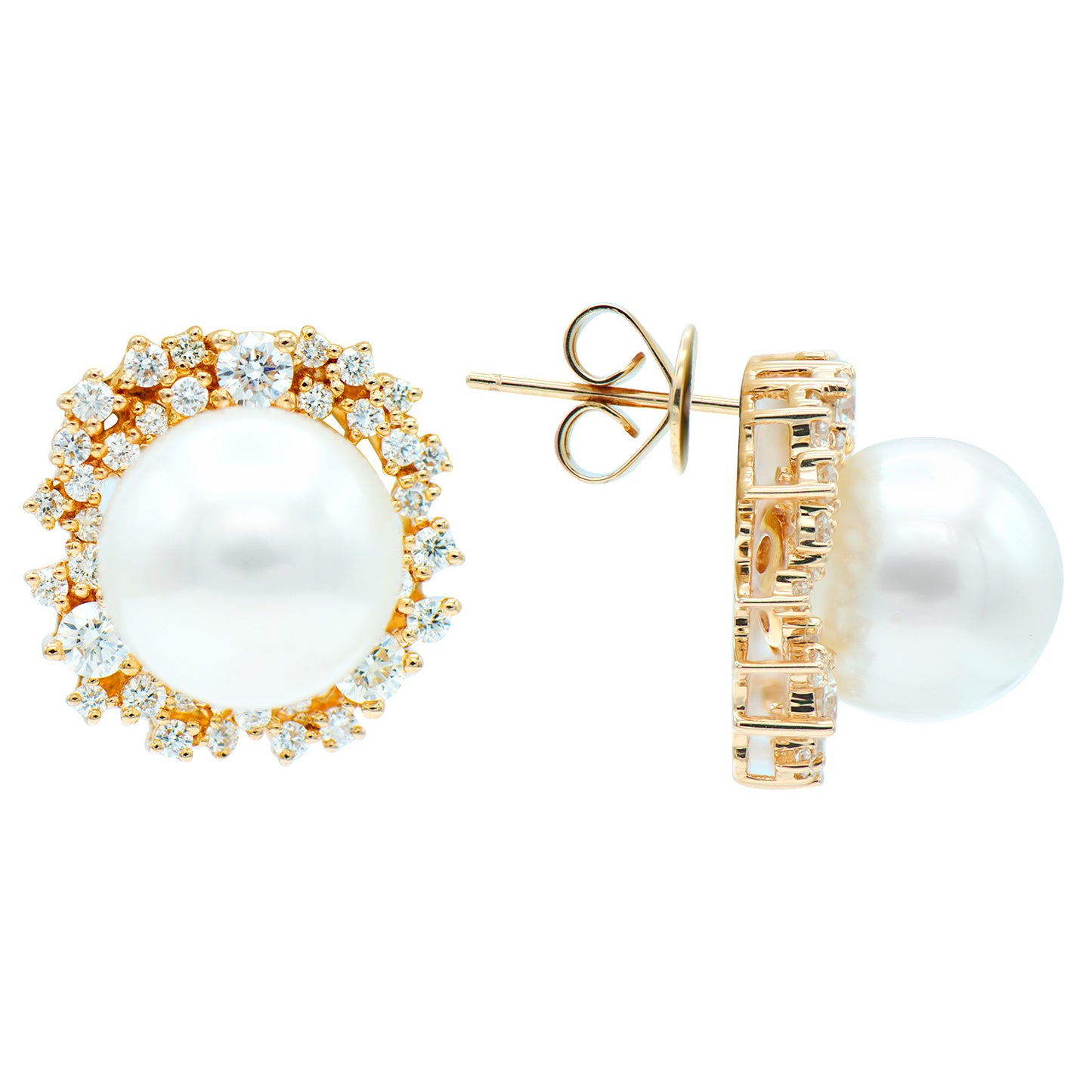 EARRINGS 18KT / DIAMOND / WHITE SOUTH SEA PEARL