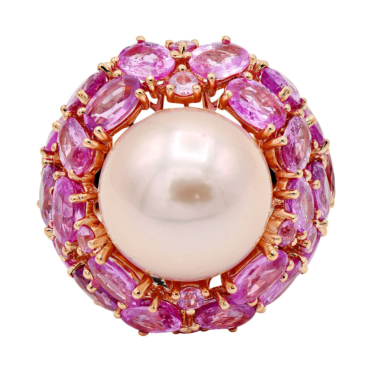 RING 18KT / FRESHWATER PEARL / SAPPHIRE