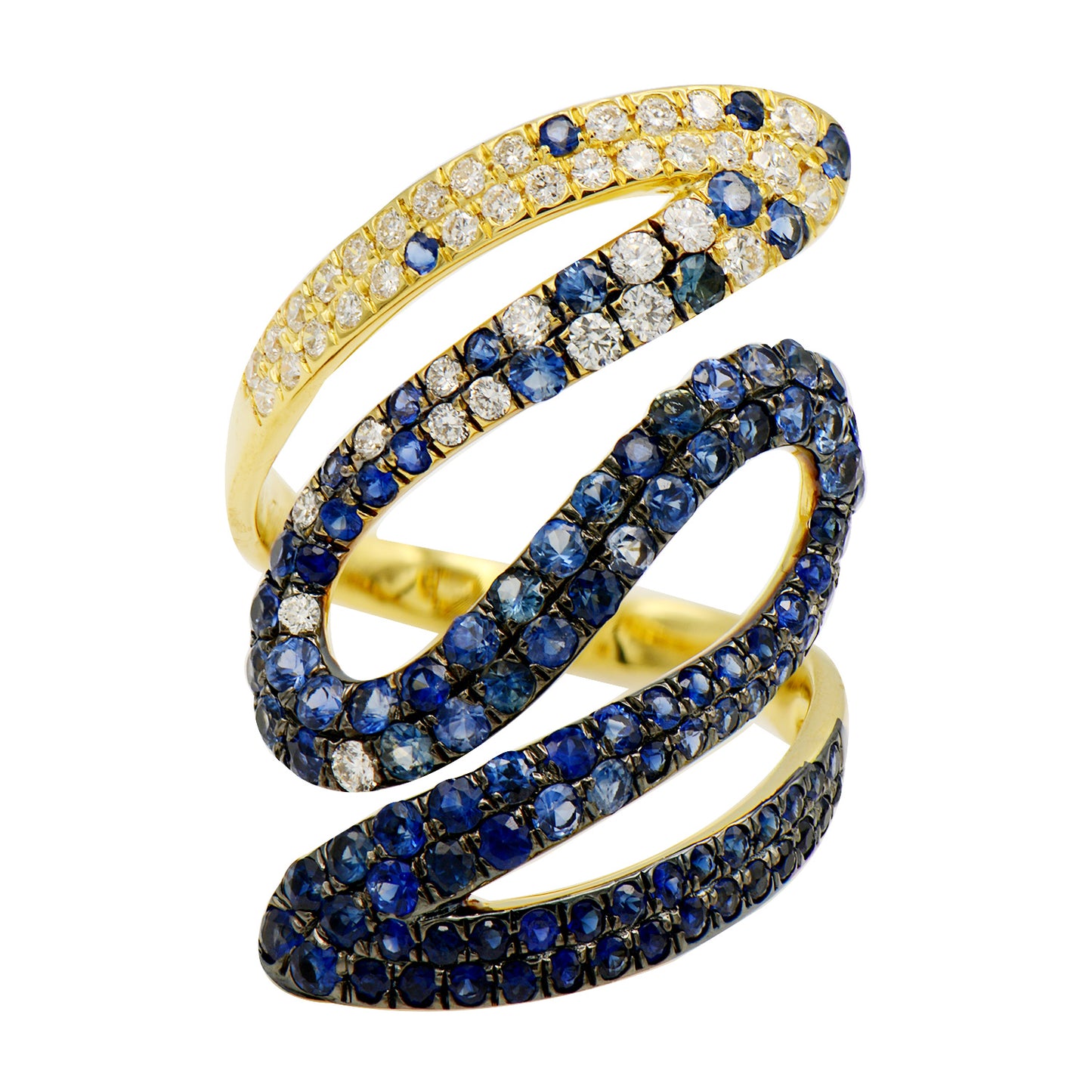FASHION RING 18KT / DIAMOND / SAPPHIRE