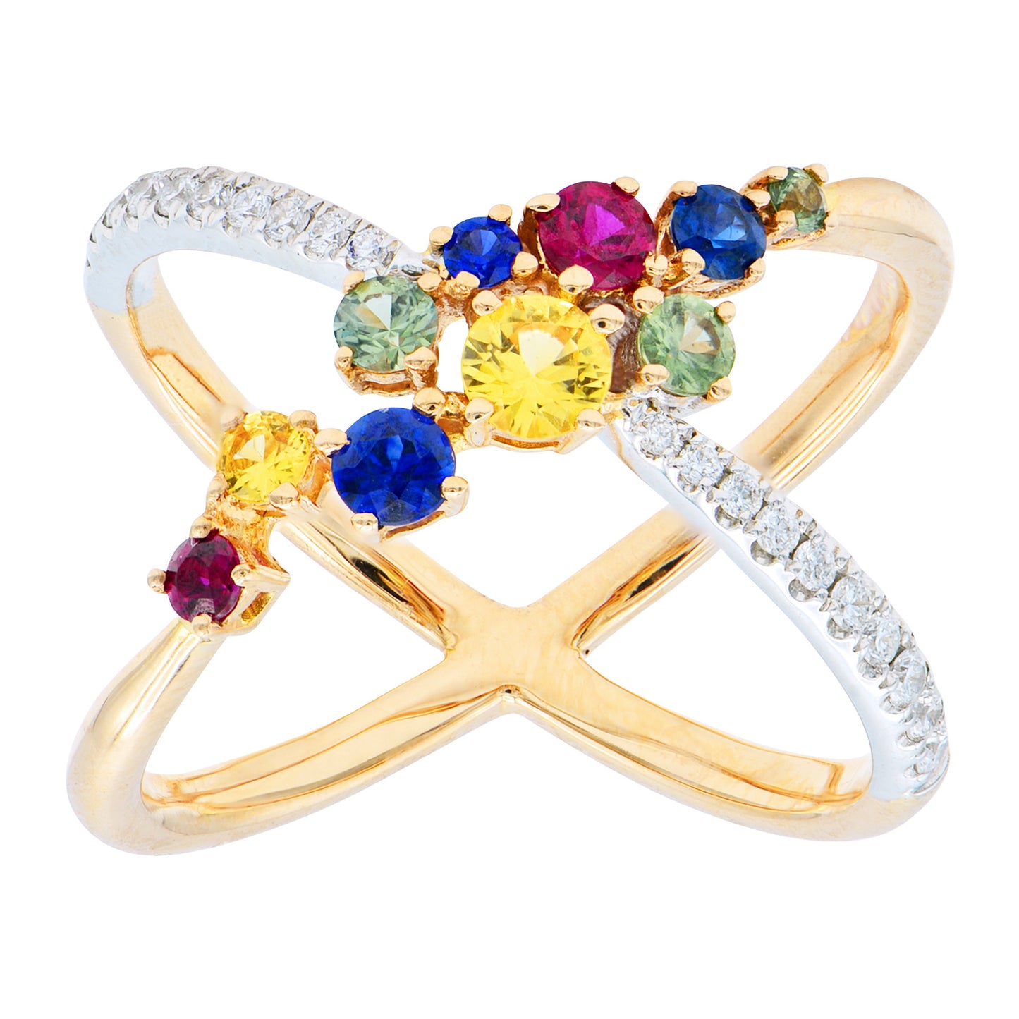 FASHION RING 18KT / DIAMOND / SAPPHIRE