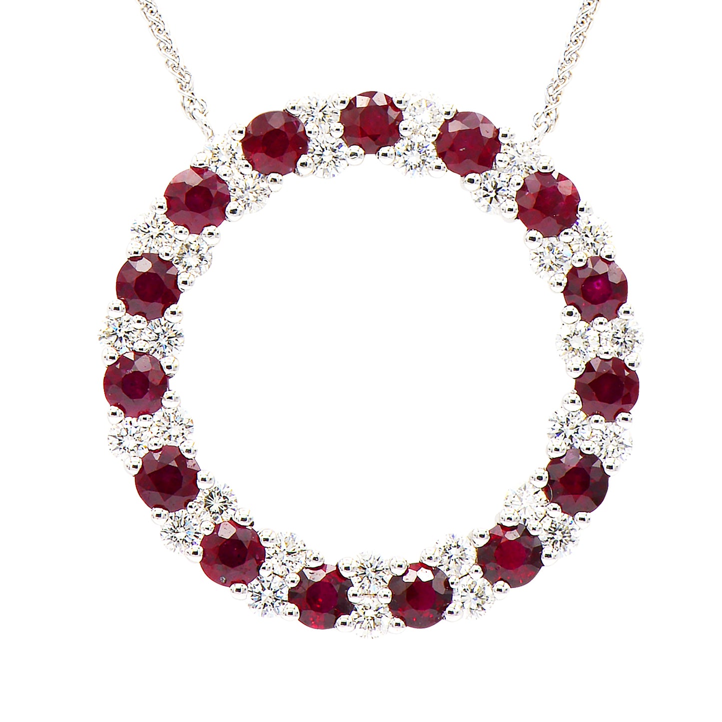 NECKLACE 18KT / DIAMOND / RUBY