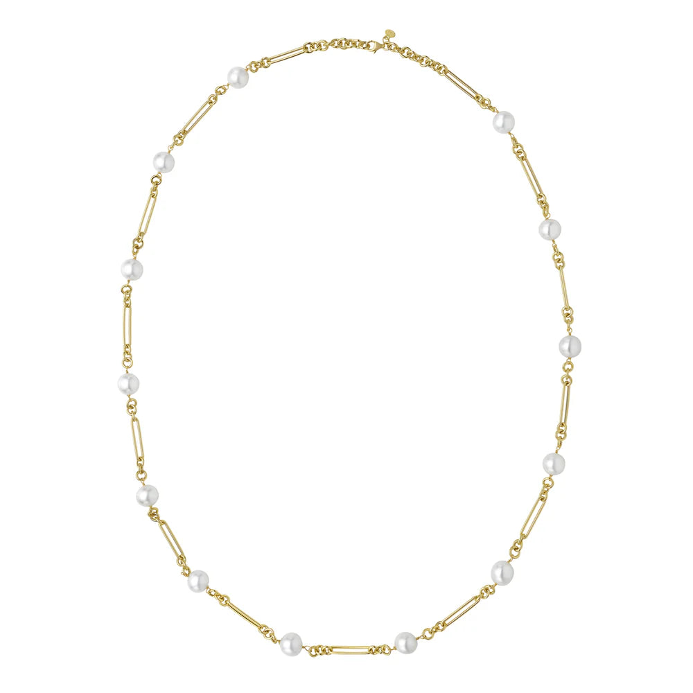 14 KY NECKLACE /GOLD/PEARL