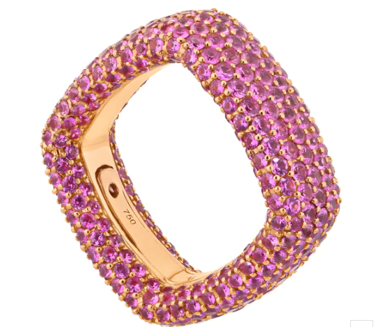 Large "Be Square" Pavè Ring