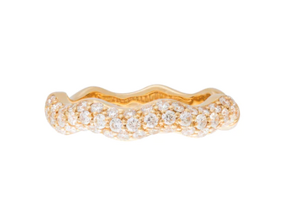 Wavy Stackable Half The Way Ring