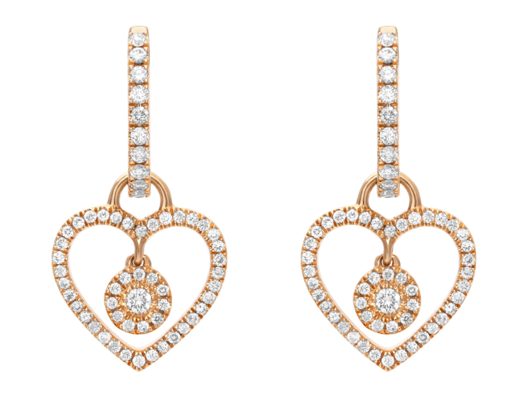 Hearts Diamond Earrings