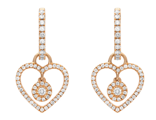 Hearts Diamond Earrings