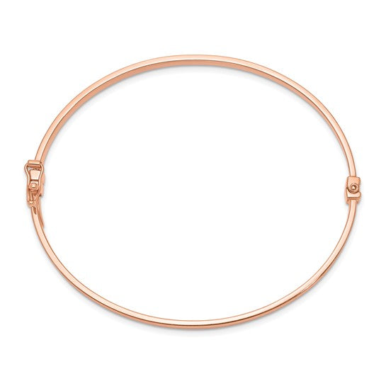 14k White Gold 4mm Hinged Bangle
