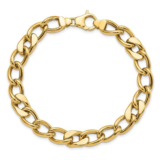 14K Polished Fancy Link Men's Bracelet