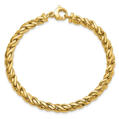 14K Polished Fancy Twist Bracelet