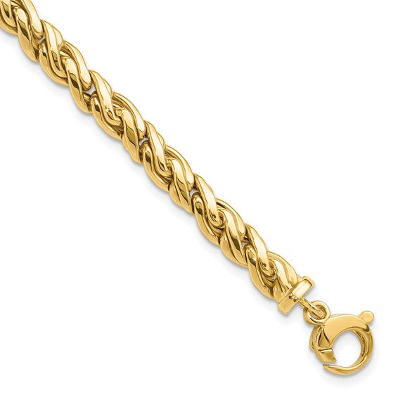 14K Polished Fancy Twist Bracelet