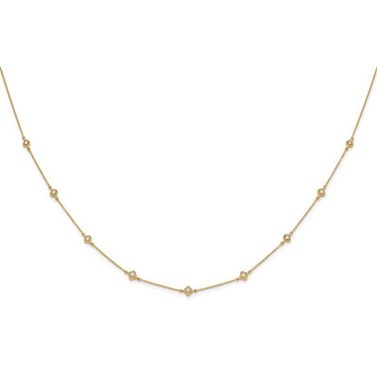 14k Diamond Multi Station Necklace