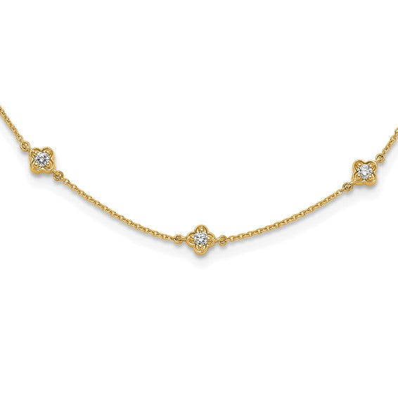 14k Diamond Multi Station Necklace