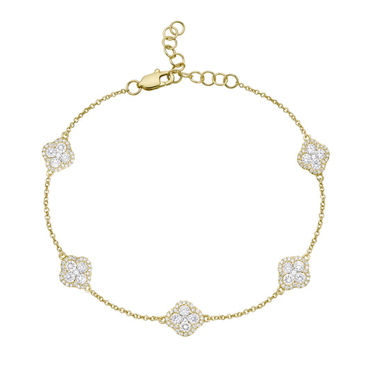 BRACLET 14KY/GOLD/DIAMOND