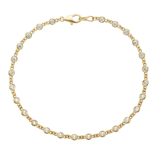 BRACLET 14KY/GOLD/DIAMOND