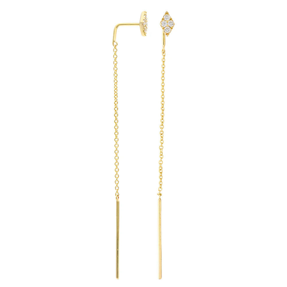 EARRINGS 14KY/DIAMOND/GOLD