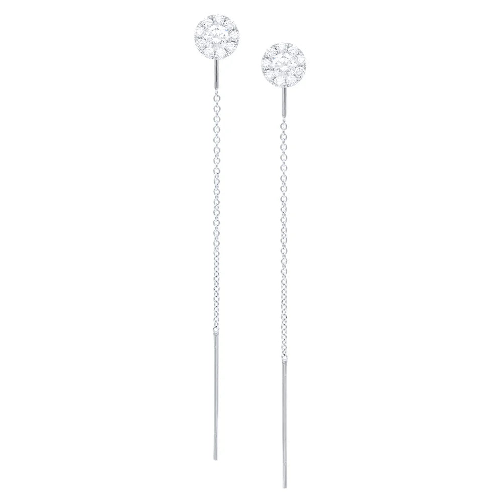 EARRINGS 14KW/DIAMOND