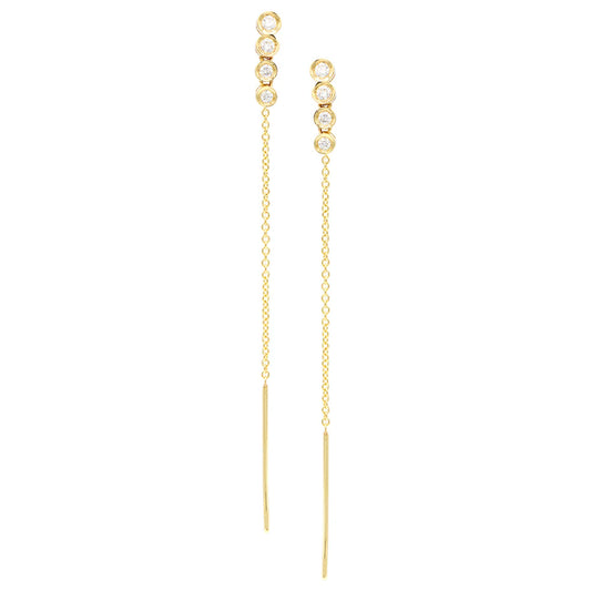 EARRINGS 14KY/DIAMOND/GOLD