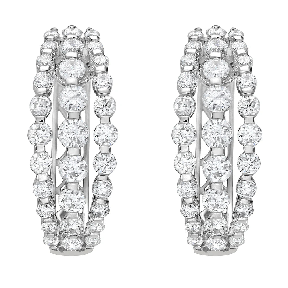 EARRINGS 14KW/DIAMOND