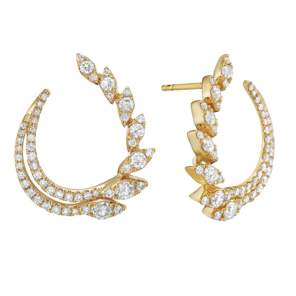 EARRINGS 14KY/DIAMOND