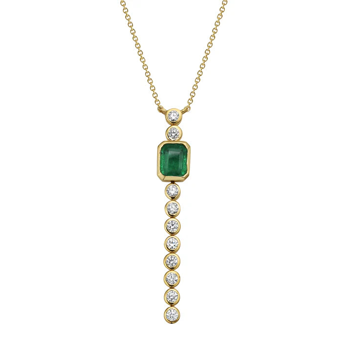 Pendant 14KY/2.5G 1EMER-0.75CT 10RD-0.38CT