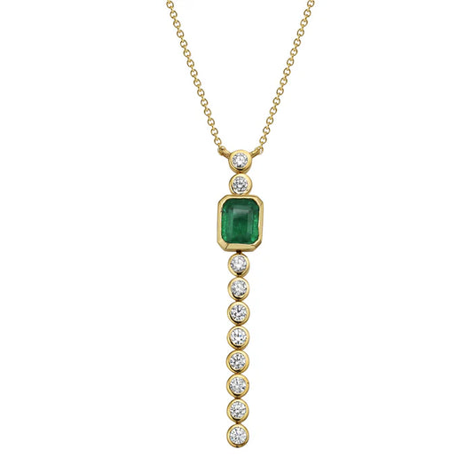 Pendant 14KY/2.5G 1EMER-0.75CT 10RD-0.38CT