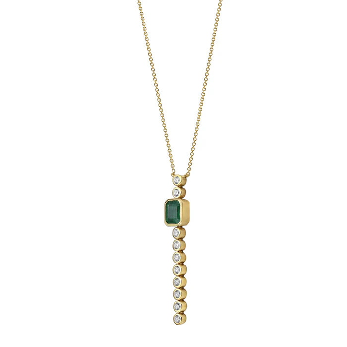 Pendant 14KY/2.5G 1EMER-0.75CT 10RD-0.38CT