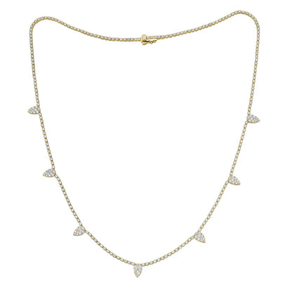 Necklace 14KY/5.5G 275RD-3.87CT