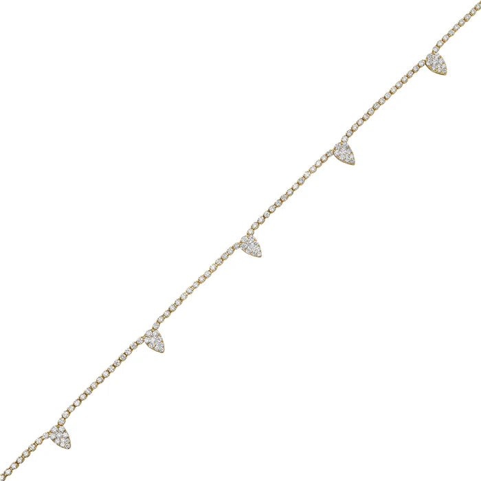 Necklace 14KY/5.5G 275RD-3.87CT