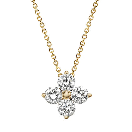 Necklace 14KY/0.4G 4RD-0.51CT