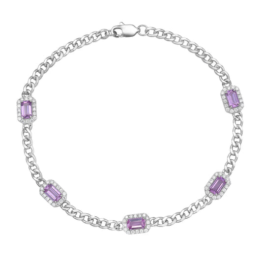 BRACLET 14KW/DIAMOND/SAPP